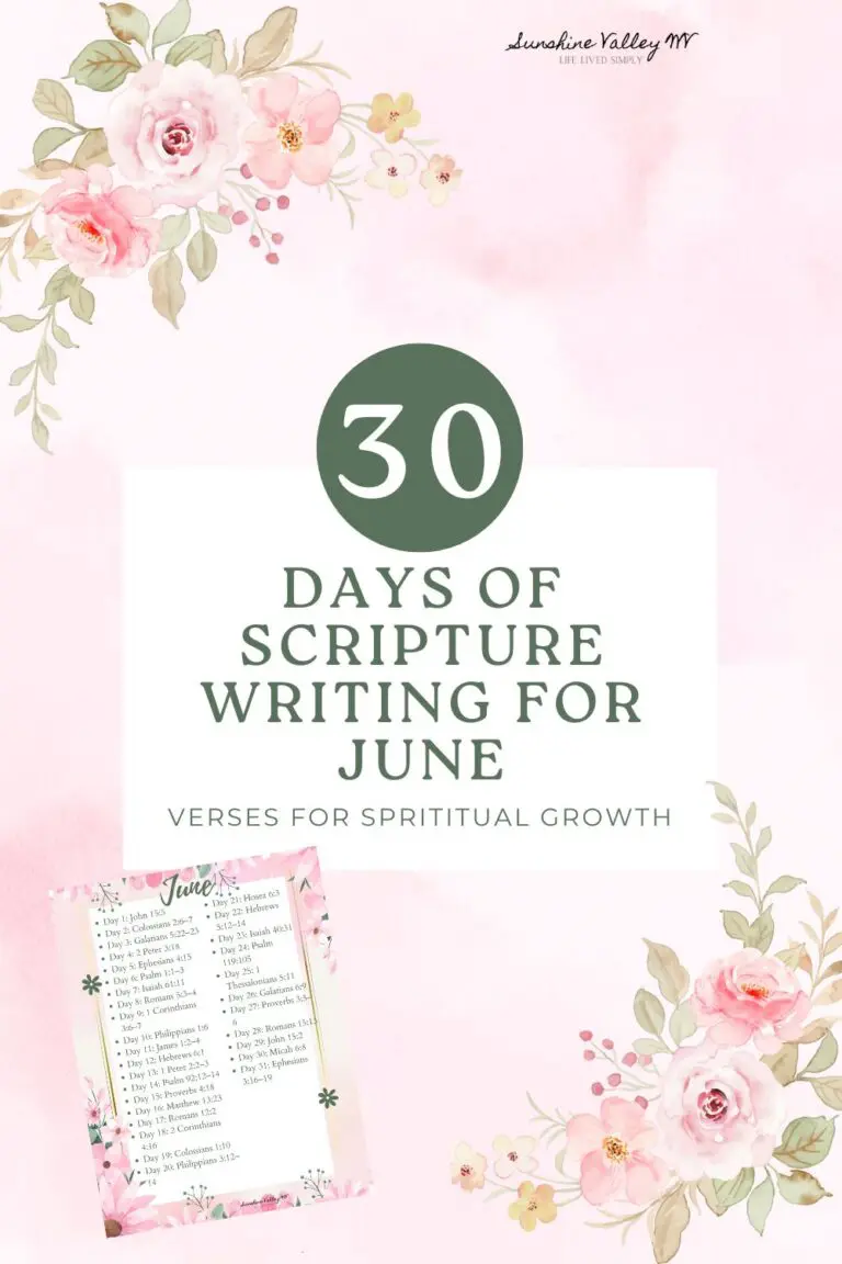 June 2025 Scripture Writing Plan: Cultivating Spiritual Growth