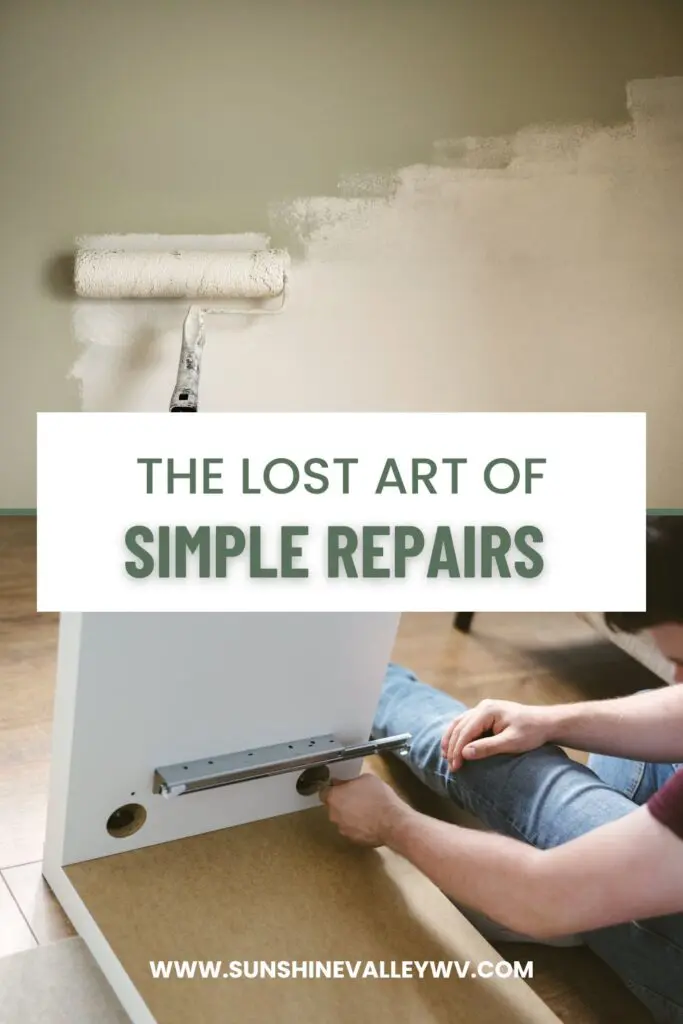 Why Great Grandma Could Do It All: The Lost Art of Simple Repairs 4 lost art of simple repairs - Sunshine Valley WV