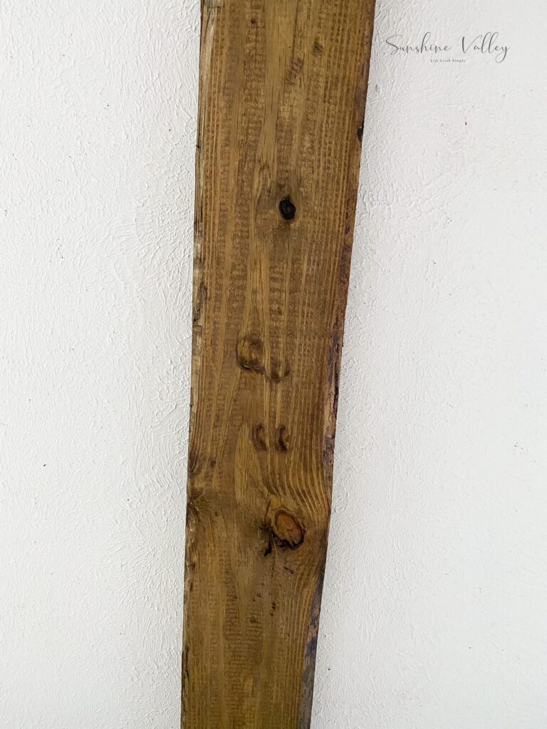 How We Installed Real Wood Faux Beams in the Kitchen 6 Real Wood Faux Beams - Sunshine Valley WV