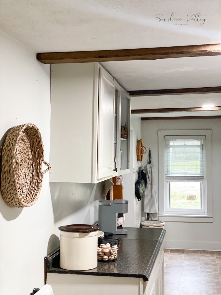How We Installed Real Wood Faux Beams in the Kitchen 8 Real Wood Faux Beams - Sunshine Valley WV