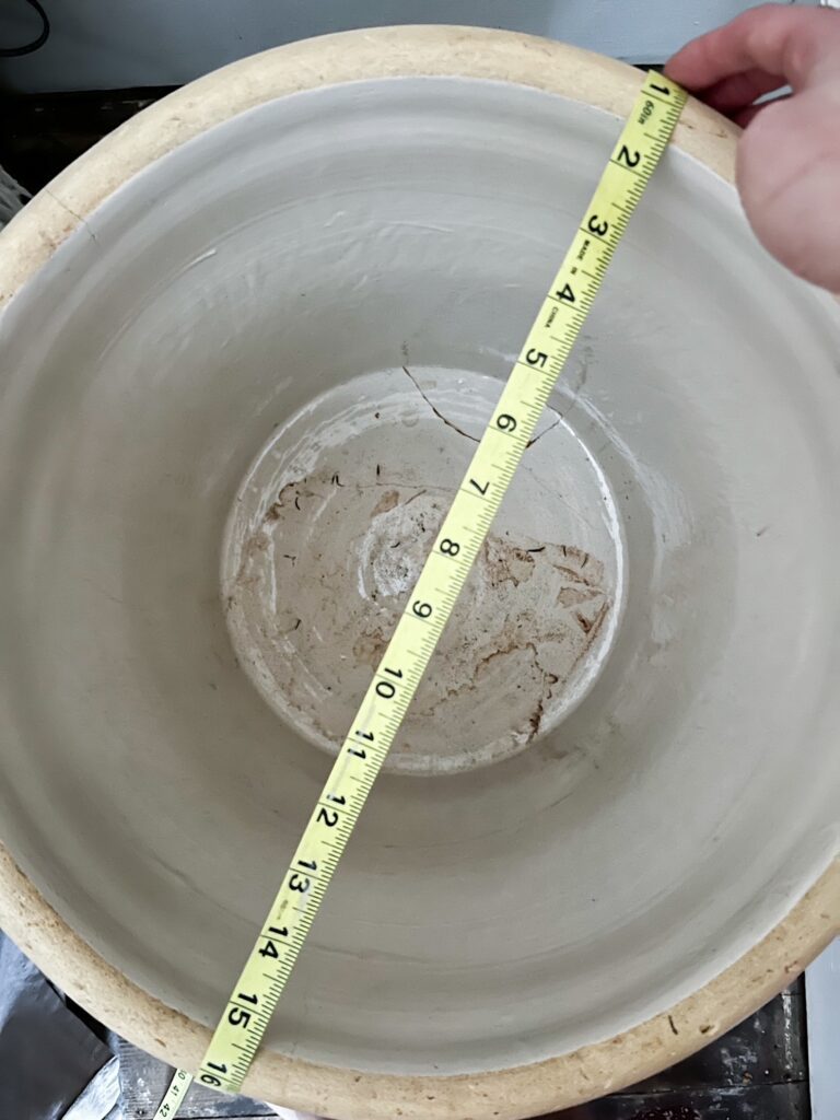 vintage crock into a side table - Sunshine Valley WV