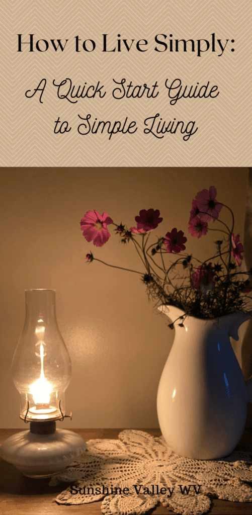 quick start guide to simple living - Sunshine Valley WV