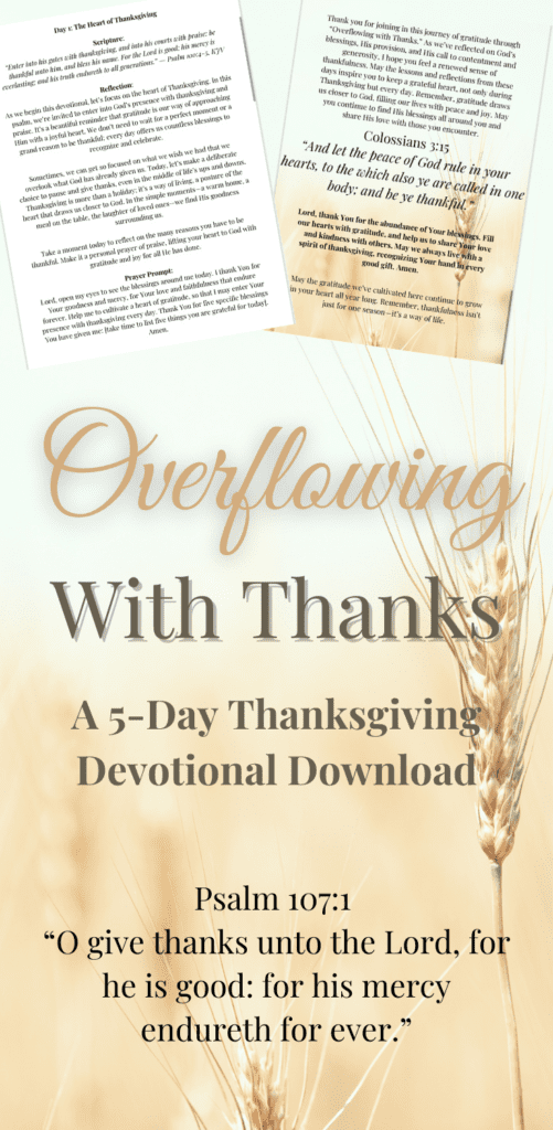 Thanksgiving devotional download - Sunshine Valley WV