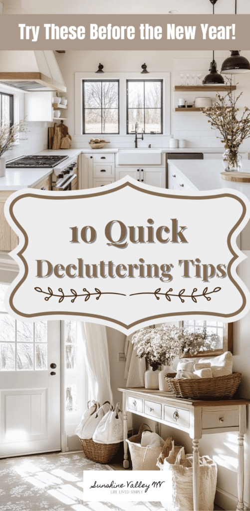 quick decluttering tips - Sunshine Valley WV