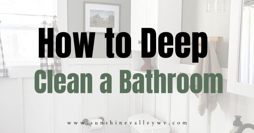 how to deep clean a bathroom - Sunshine Valley WV