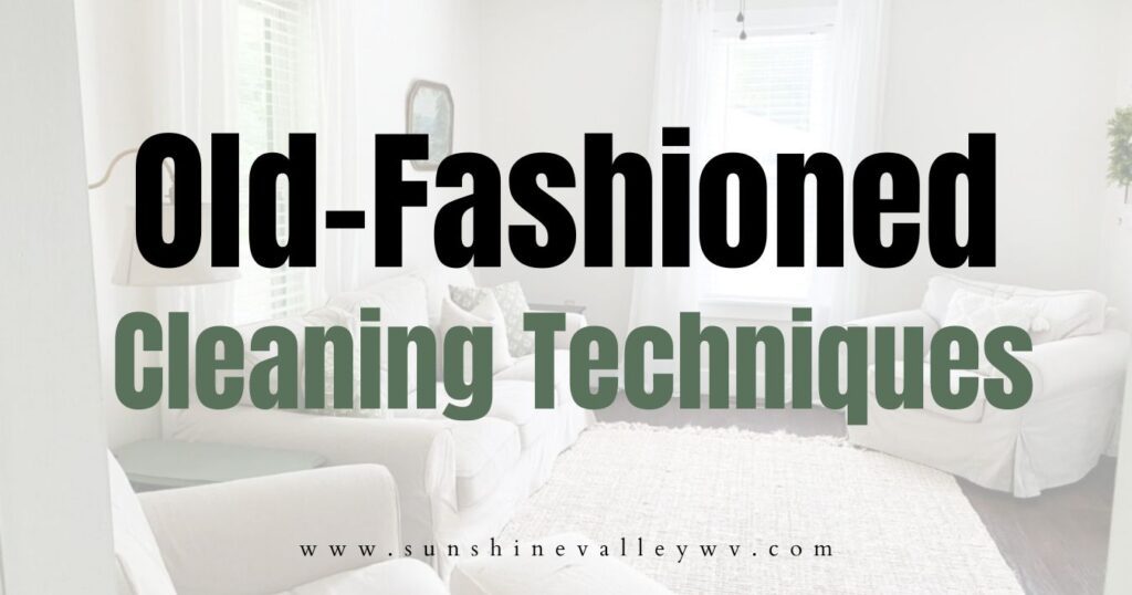 old-fashioned cleaning techniques - Sunshine Valley WV