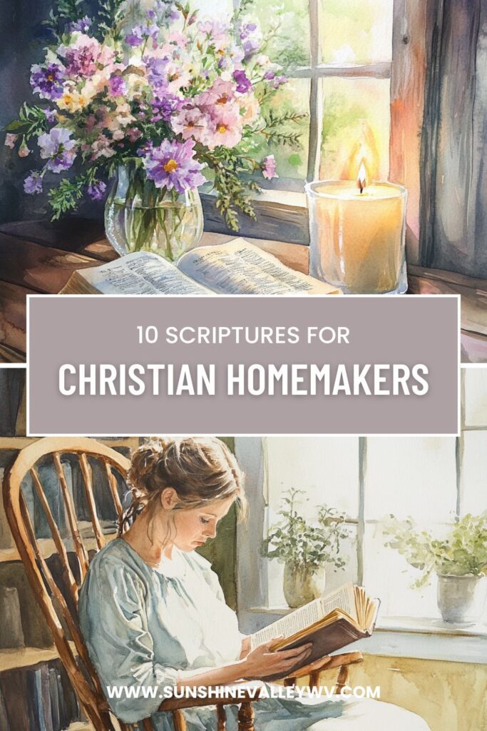 10 Scriptures for Christian homemakers - Sunshine Valley WV