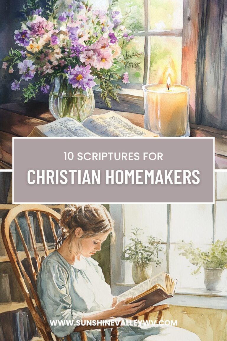10 Scriptures for Christian Homemakers - Sunshine Valley