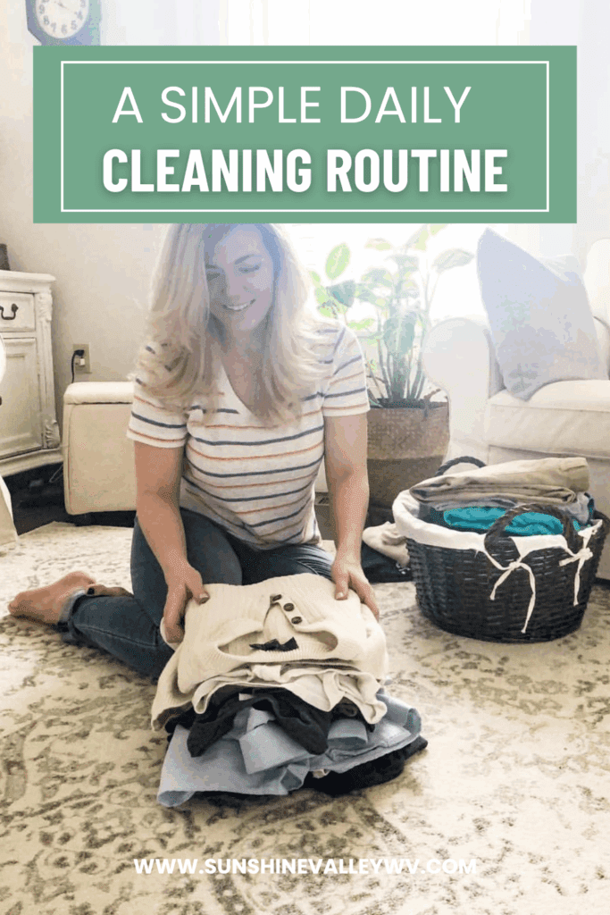 simple daily cleaning routine - Sunshine Valley WV