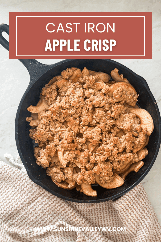 cast iron apple crisp - Sunshine Valley WV
