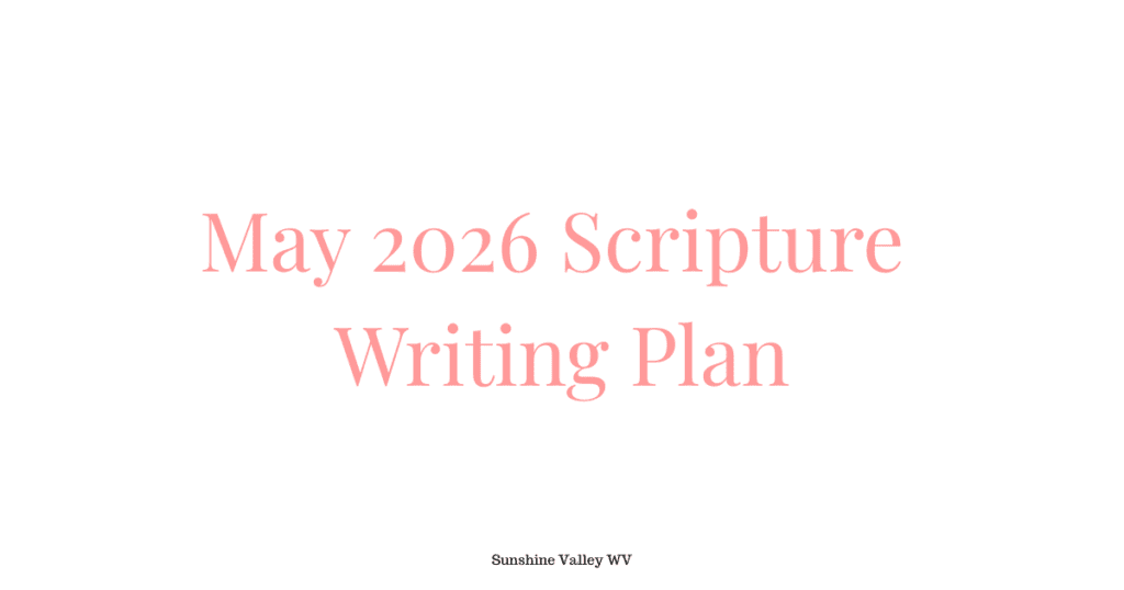 May 2026 Scripture Writing Plan: The Gospel of John