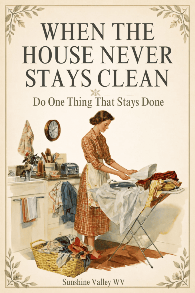 Homemaking When the House Never Stays Clean: Do One Thing That Stays Done 4 homemaking when the house never stays clean - Sunshine Valley WV