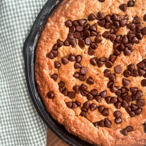 How to Make a Simple Cast Iron Chocolate Chip Skillet Cookie 3 cast iron chocolate chip skillet cookie - Sunshine Valley WV