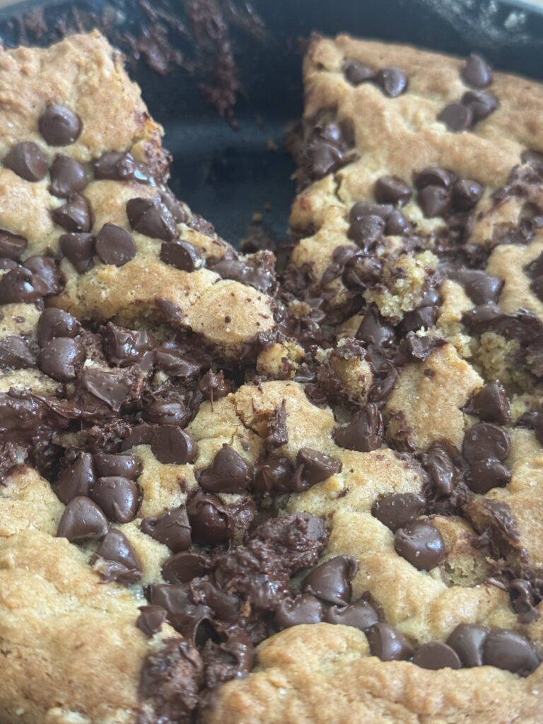 How to Make a Simple Cast Iron Chocolate Chip Skillet Cookie 6 cast iron chocolate chip skillet cookie - Sunshine Valley WV