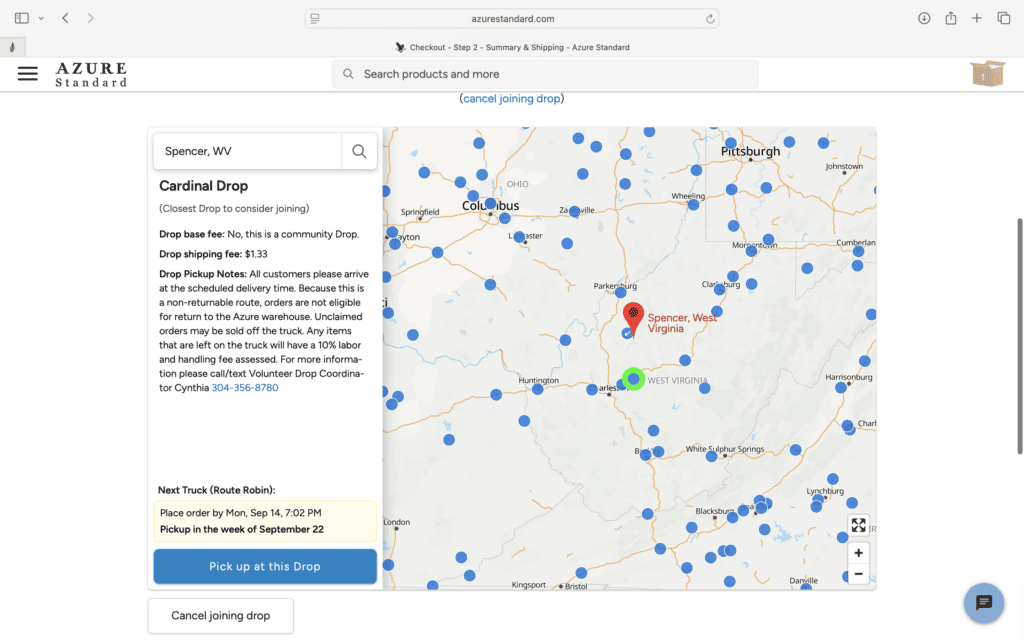 How Does Azure Standard Work? Finding a Drop and Picking Up Your First Order 2 how does azure standard work - Sunshine Valley WV