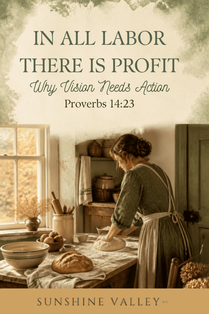 in all labor there is profit - Sunshine Valley WV